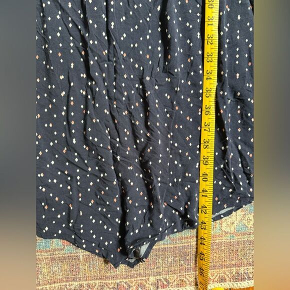 A:glow Maternity women’s Large Dress Navy Blue Pink patterned v neck tie waist - Picture 3 of 10